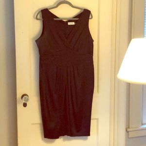 Black silk Calvin Klein dress.